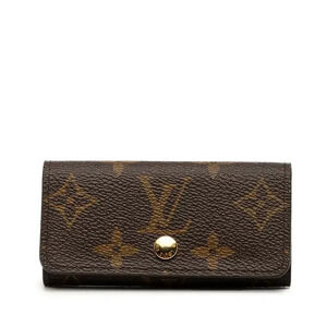 Louis Vuitton Monogram Multicles Wallet Case Leather Brown